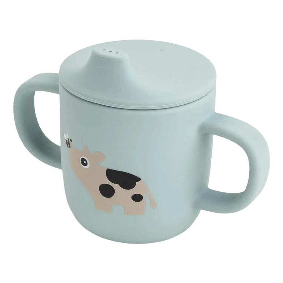 Done by Deer Tiny Farm Schnabeltasse 120 ml, Blau