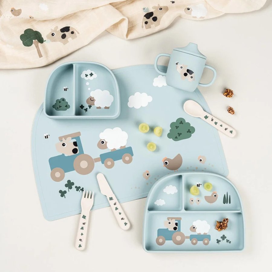 Done by Deer Tiny Farm Stick&Stay Tallerken 20x16 cm, Bl�