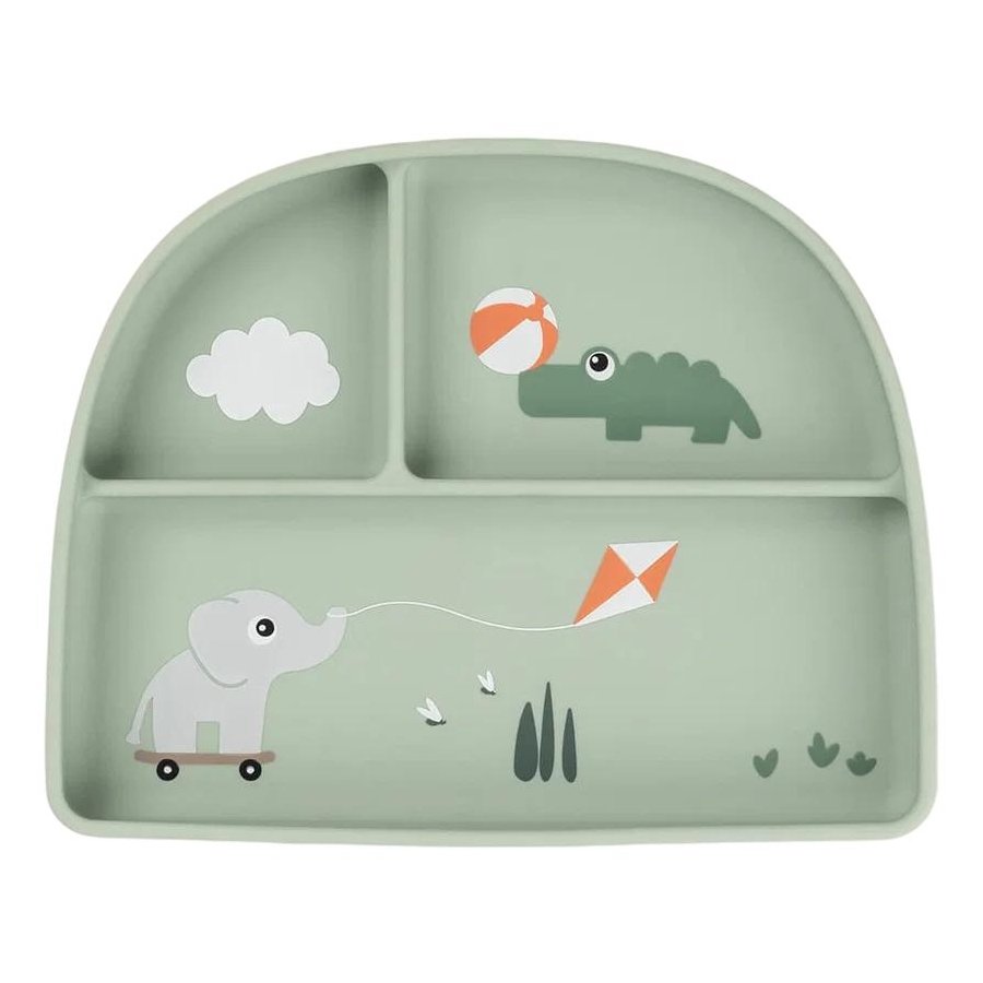 Done by Deer Playground Stick&Stay Tallerken 16x20 cm, Gr�n