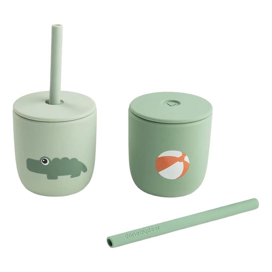 Done by Deer Playground Becher 2er Set 120 ml, Gr�n