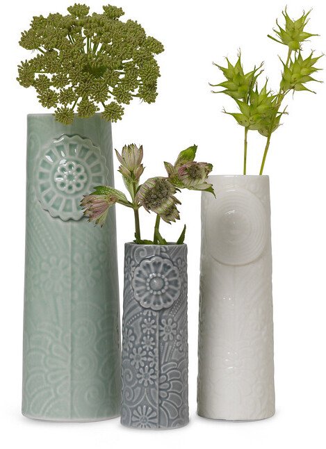 Dottir Nordic Design Pipanella Flower Vase H15 cm, Celadon