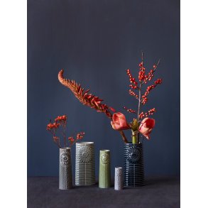 Dottir Nordic Design Pipanella Flower Vase H9 cm, Blå/Grå