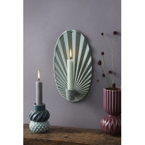 Dottir Nordic Design Pipanella Waves Lysestage H24,5 cm, Sconce Peacock