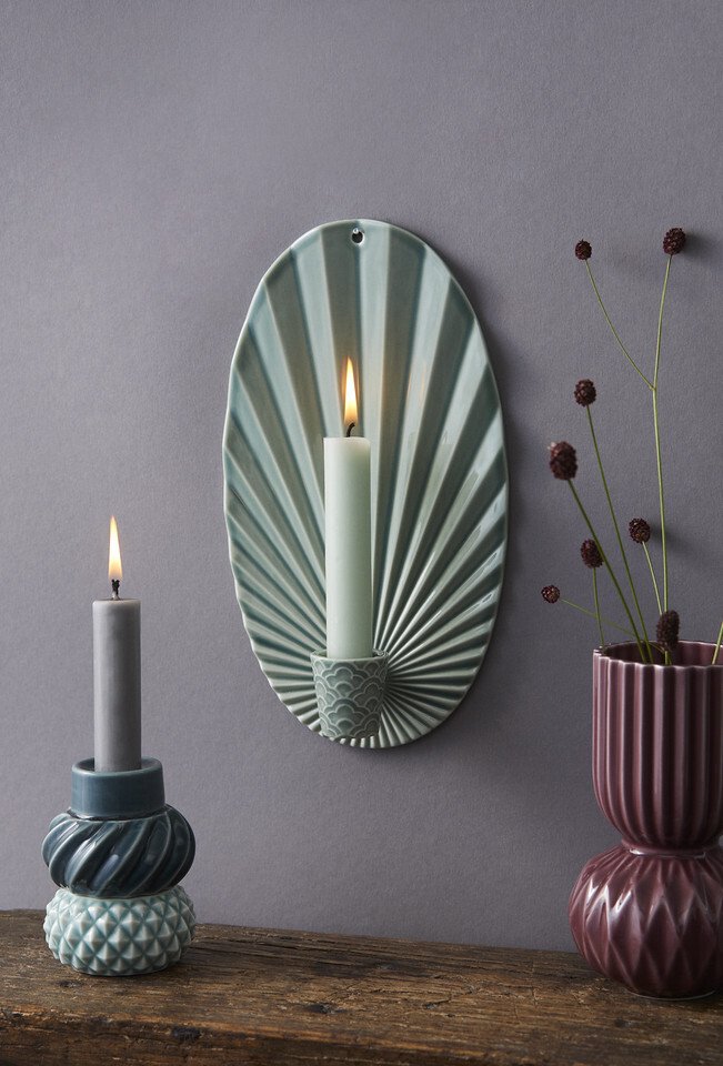 Dottir Nordic Design Pipanella Waves Kerzenstnder H24,5 cm, Sconce Peacock