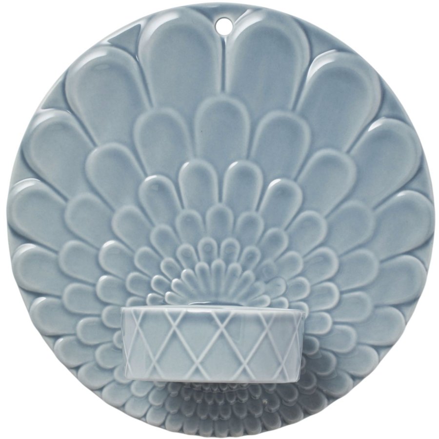 Dottir Nordic Design Pipanella Wandhngend Teelichthalter 17,4 cm, Blau/Grau