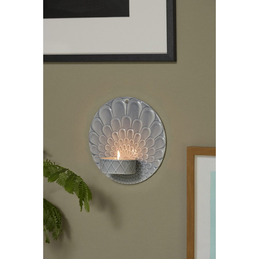 Dottir Nordic Design Pipanella Wandhngend Teelichthalter 17,4 cm, Blau/Grau