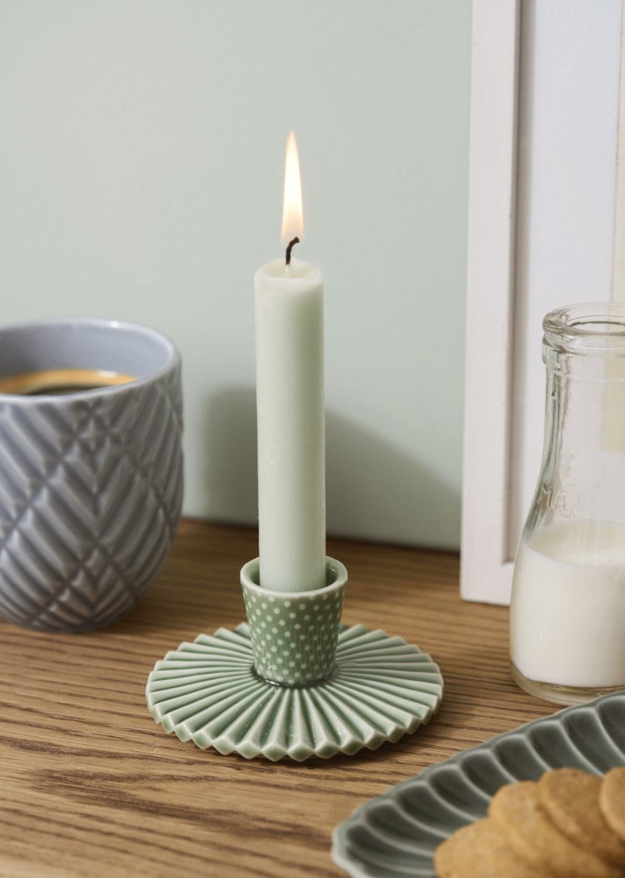 Dottir Nordic Design Pipanella Fan Dot Lysestage H4,6 cm, Spruce