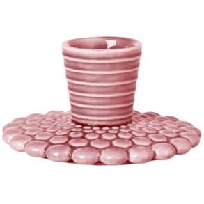 Dottir Nordic Design Pipanella Bubble Lines Lysestage H4,5 cm, Rosa