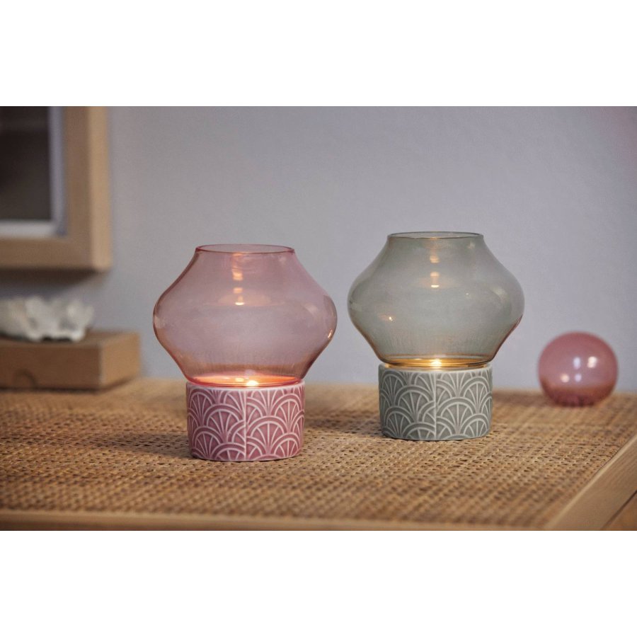 Dottir Nordic Design Pipanella Sunburst Hurricane Blush Teelichthalter H10 cm, Blush