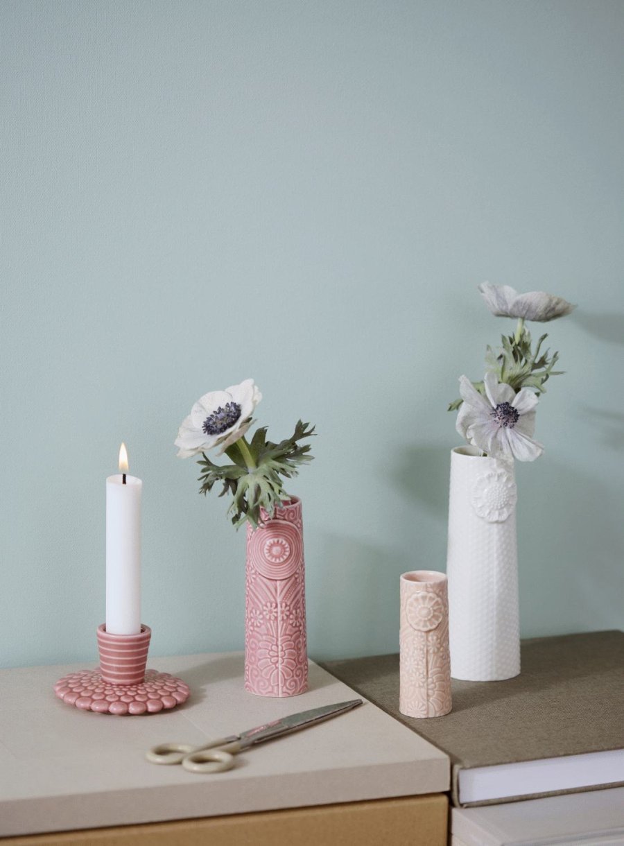 Dottir Nordic Design Pipanella Flock Vasen 3er Set, Pink Bouquet