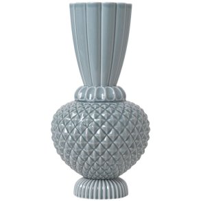 Dottir Nordic Design Samsurium Jumbobell-Vase H34,5 cm, Blau/Grau