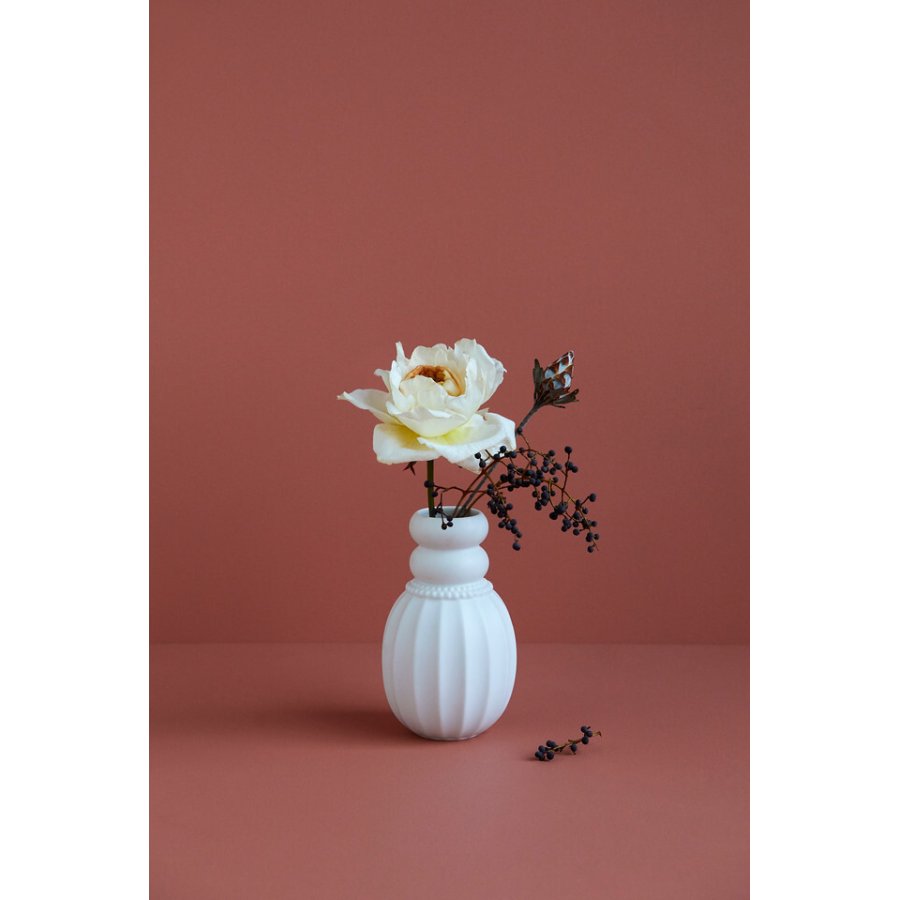 Dottir Nordic Design Samsurium Pearlpuff Vase H18,3 cm, Wei