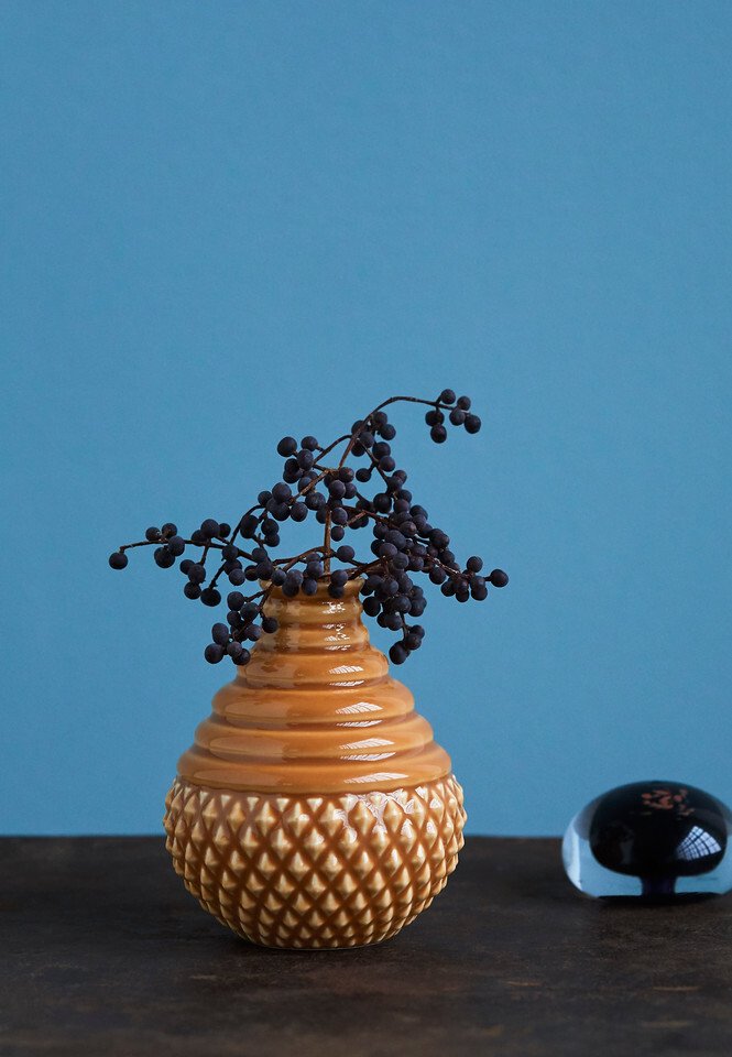 Dottir Nordic Design Samsurium Tumbletop Vase H11,5 cm, Caramel