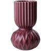 Dottir Nordic Design Samsurium Rufflebell Vase H14 cm, Aubergine