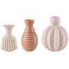 Dottir Nordic Design Samsurium Minibell Vase 3er Set, Coral