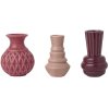 Dottir Nordic Design Samsurium Minibell Vase 3er Set, Rose