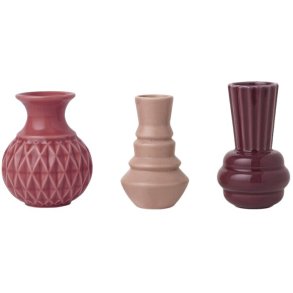 Dottir Nordic Design Samsurium Minibell Vase 3 stk, Rose