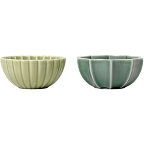 Dottir Nordic Design Samsurium Schalen 2er Set 8,6 cm, Wasabi/Spruce