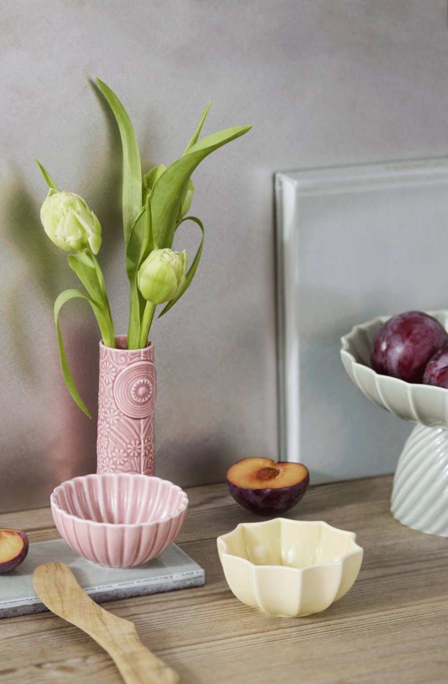 Dottir Nordic Design Samsurium Schalen 2er Set �8,6 cm, Mimosa/Blush