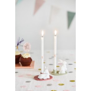 Dottir Nordic Design Sweet Stories Hare Lysestage H8 cm, Sage