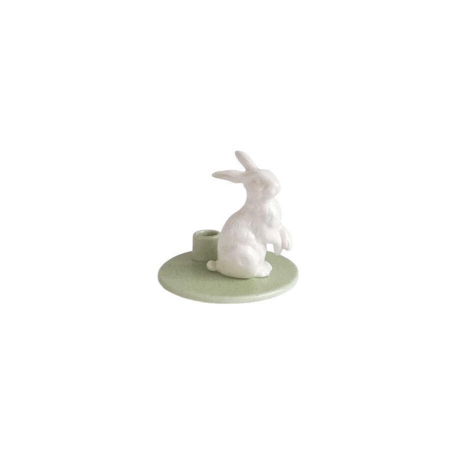 Dottir Nordic Design Sweet Stories Hase Kerzenstnder H8 cm, Sage