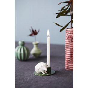 Dottir Nordic Design Sweet Stories Hedgehog Lysestage H4,1 cm, Moss