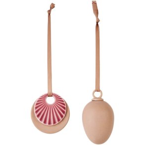 Dottir Nordic Design Sweet Stories Ornament 2 stk 6,5 cm, Rosa