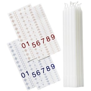 Dottir Nordic Design Winter Stories Dnne Stabkerze 10er Set, 1,3 cm, Wei