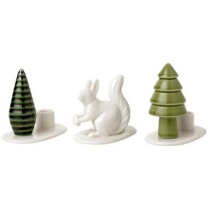 Dottir Nordic Design Winter Stories Flock Kerzenhalter 3er Set, Squirrel