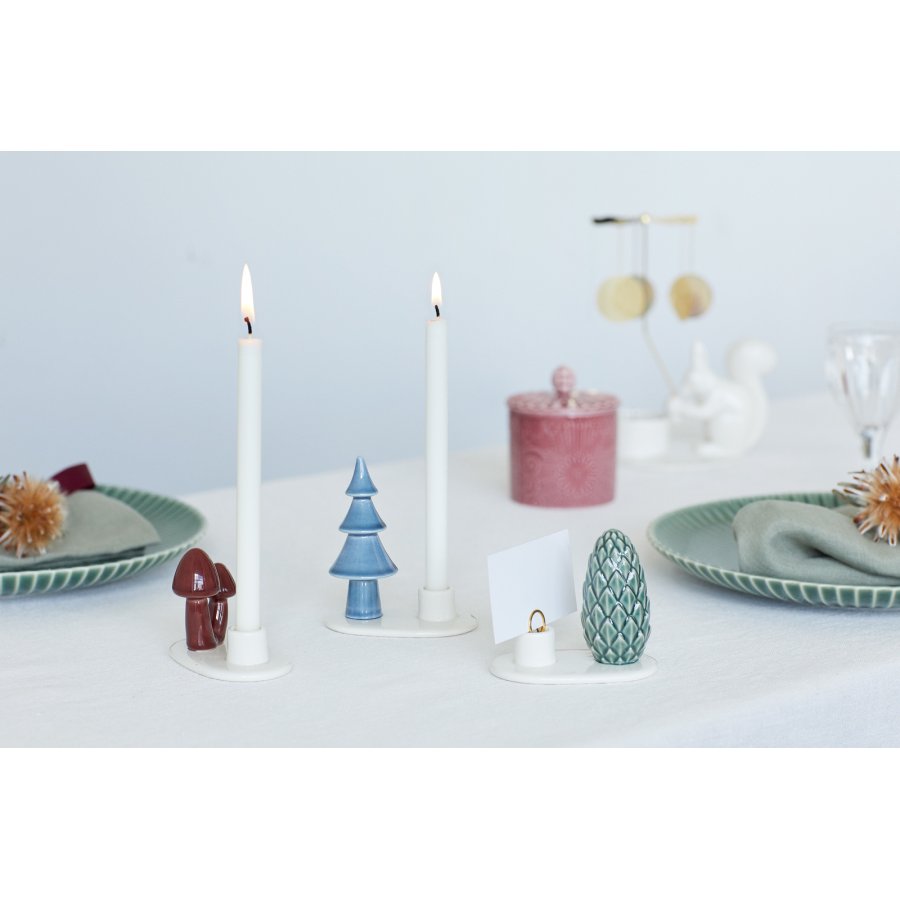 Dottir Nordic Design Winter Stories Flock Kerzenstnder 3er Set, Mushroom