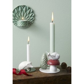 Dottir Nordic Design Winter Stories Snail & Mushroom Lysestage H8,8 cm