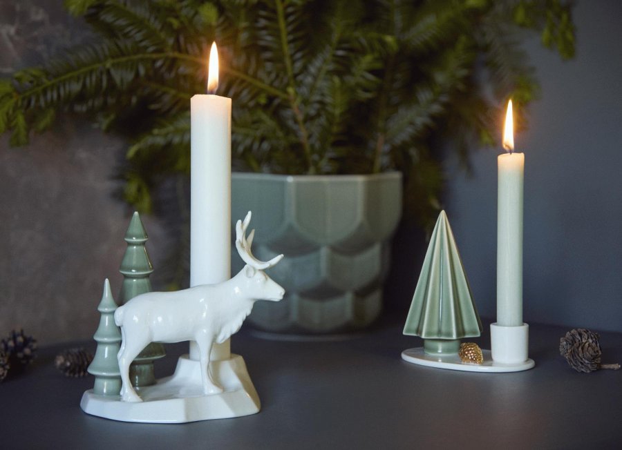 Dottir Nordic Design Winter Stories Rentier Kerzenhalter H14,5 cm
