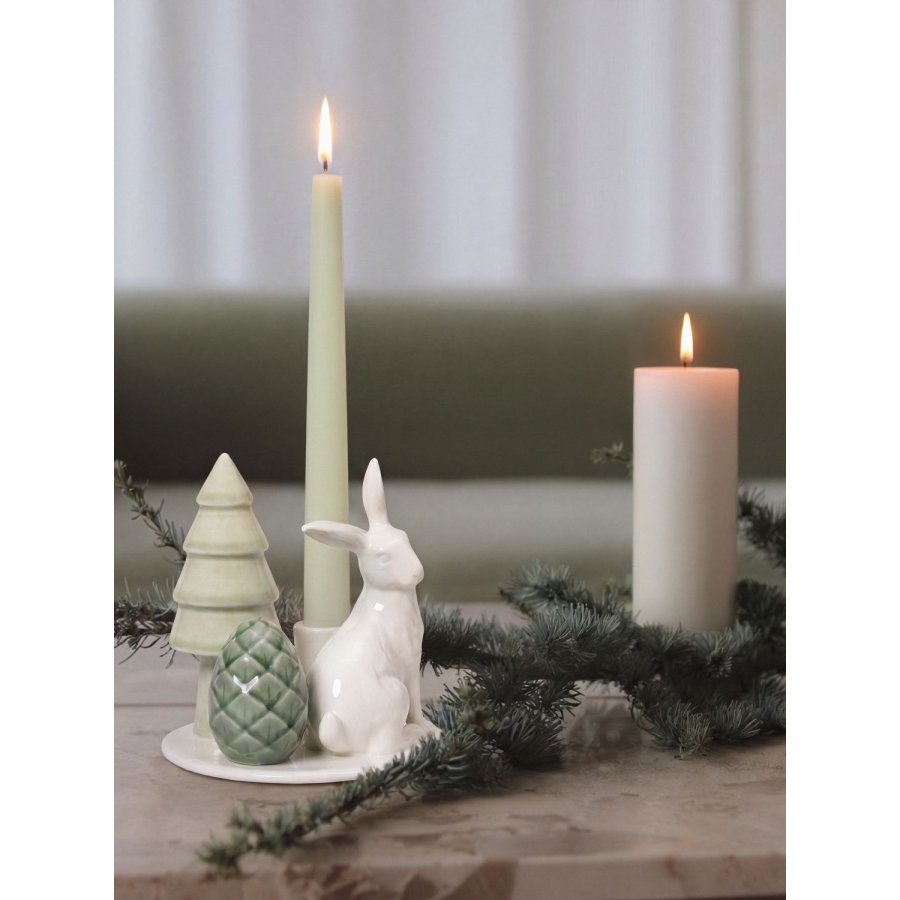 Dottir Nordic Design Winter Storie Lysestage H10,5 cm, Hare