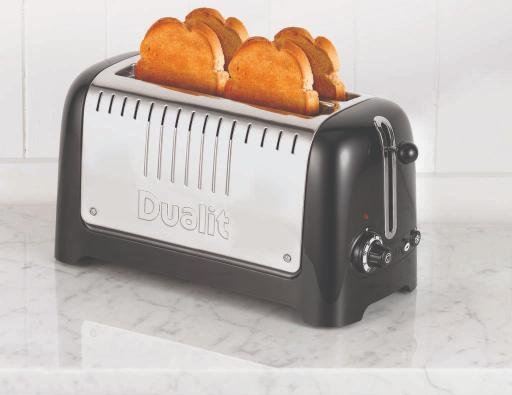 Dualit Lite Toaster 4 Slice, Glnzend Schwarz