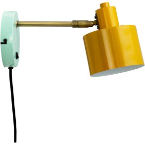 Dyberg Larsen Ocean Væglampe 30 cm, Karry/Messing/Turkis
