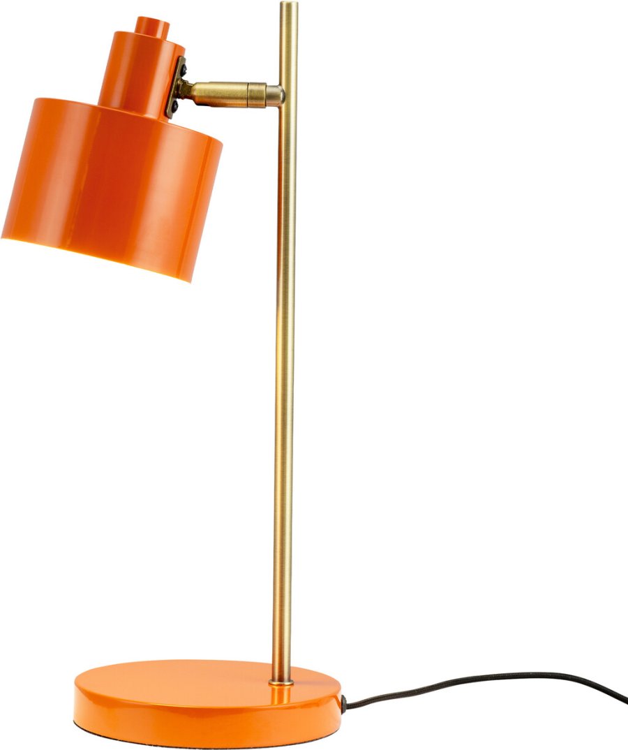 Dyberg Larsen Ocean Tischlampe H43 cm, Orange/Messing