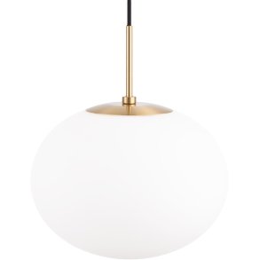 Dyberg Larsen Princess Pendelleuchte 28 cm, Opalwei/Mattmessing