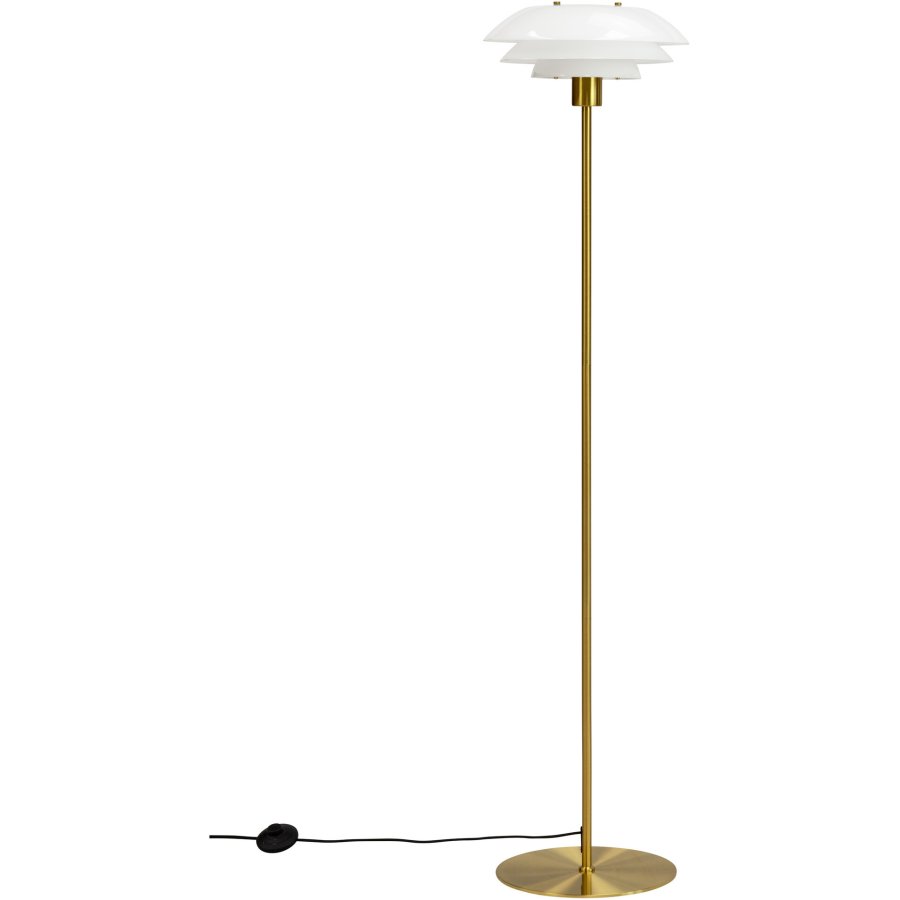 Dyberg Larsen DL31 Stehlampe H133 cm, Opal/Bronze