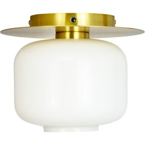 Dyberg Larsen Arp Loftlampe Ø25 cm, Hvid Opal/Messing