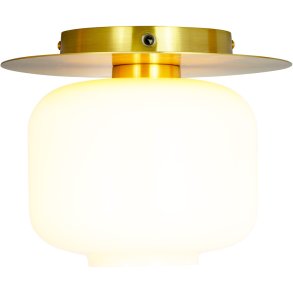 Dyberg Larsen Arp Loftlampe Ø25 cm, Hvid Opal/Messing
