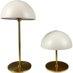 Dyberg Larsen ALONG Trådløs Minibordlampe LED 2 stk, Beige/Messing
