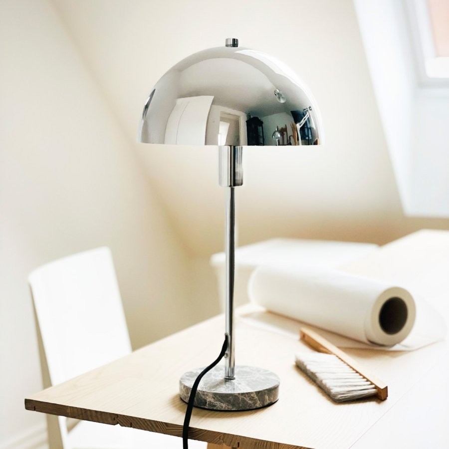 Dyberg Larsen Stockholm Bordlampe H40,5 cm, Krom/Marmor