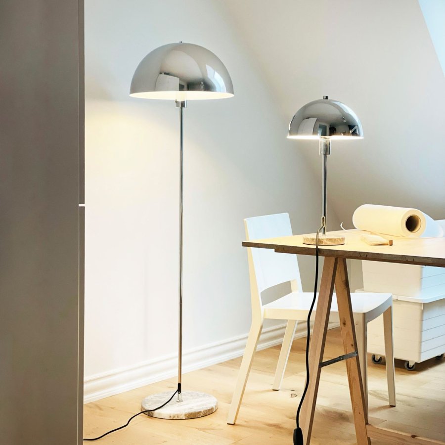 Dyberg Larsen Stockholm Bordlampe H40,5 cm, Krom/Marmor