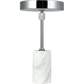 Dyberg Larsen Starlight Trdls Bordlampe LED H25 cm, Krom/Hvid Marmor