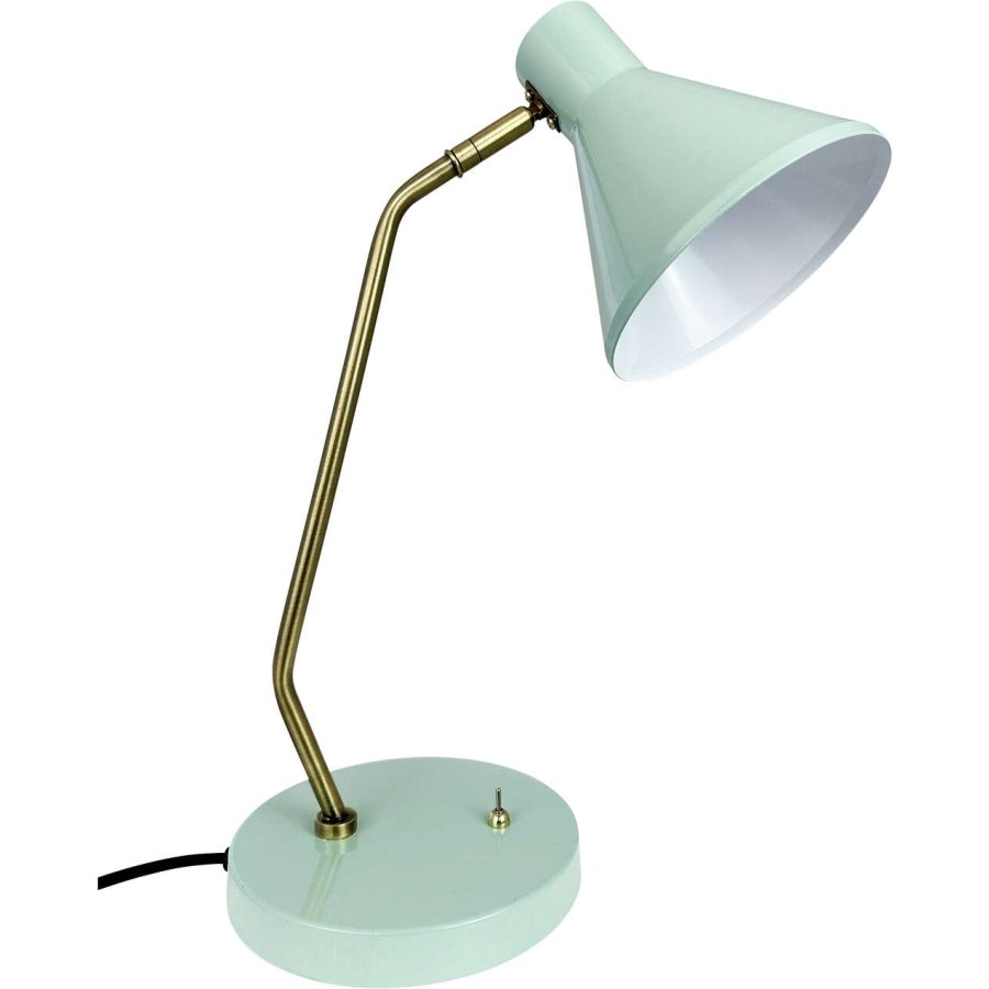 Dyberg Larsen Bordlampe Sleep H43,3 cm, Mint/Antik Messing