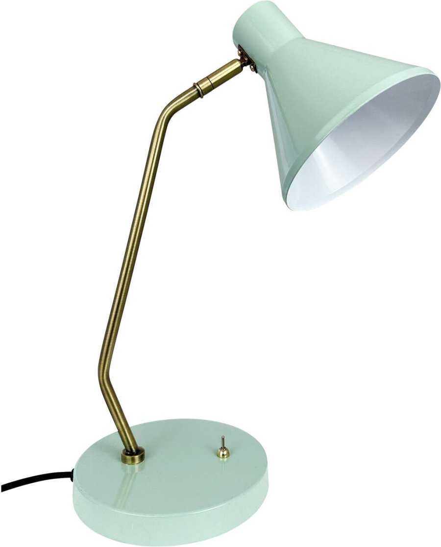 Dyberg Larsen Bordlampe Sleep H43,3 cm, Mint/Antik Messing