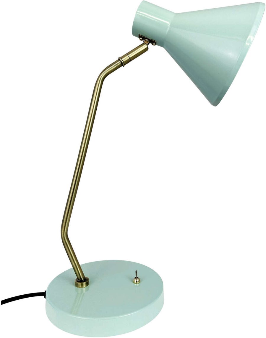 Dyberg Larsen Bordlampe Sleep H43,3 cm, Mint/Antik Messing