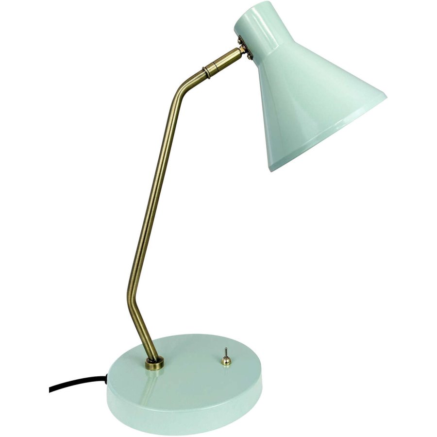 Dyberg Larsen Bordlampe Sleep H43,3 cm, Mint/Antik Messing