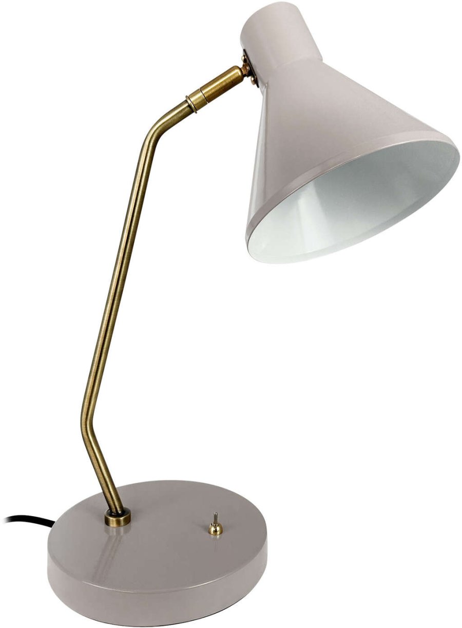 Dyberg Larsen Bordlampe Sleep H43,3 cm, Beige/Antik Messing