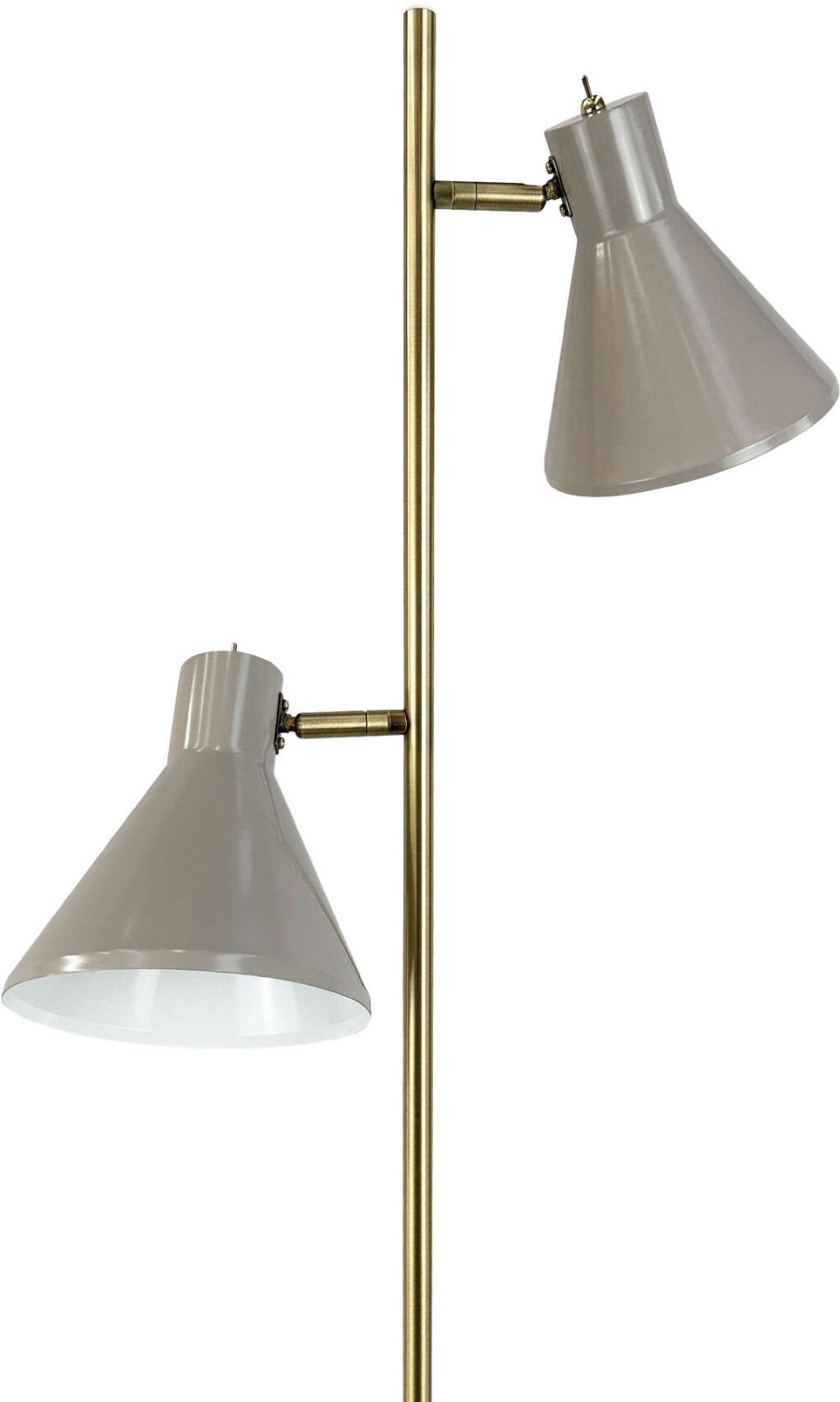 Dyberg Larsen Gulvlampe Sleep H165 cm, Beige/Antik Messing